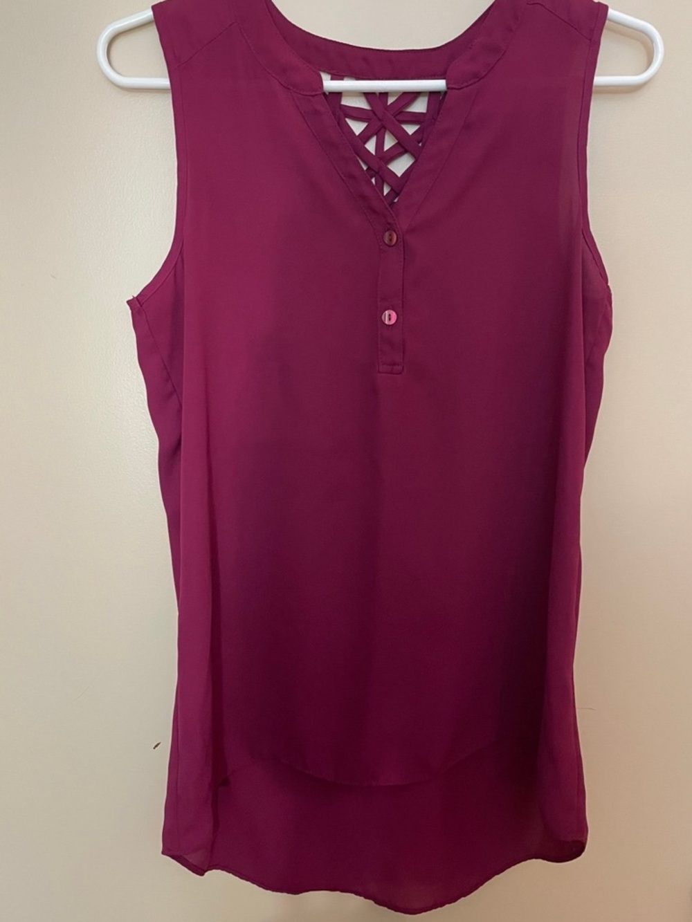 Sleeveless Lattice-Back Camisole